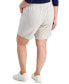 Plus Size Cotton Drawstring Pull-On Shorts, Created for Macy's