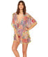 BLEU by Rod Beattie 281520 Pompom Trim Cover-Up in Multi, Size Large