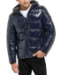 Men's High Shine Hooded Puffer Jacket