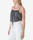 Women's Cotton Crochet-Trim Bubble Tank