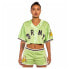 GRIMEY Jungle Punch Mesh Crop short sleeve v neck T-shirt