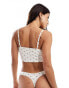 ASOS DESIGN Romy polka dot cami & thong set in cream