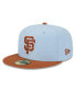 Men's Light Blue/Brown San Francisco Giants Spring Color Basic Two-Tone 59Fifty Fitted Hat