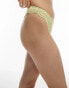 Topshop Marlow lace brief in lime