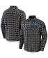 Men's NFL x Gray Carolina Panthers Flannel Long Sleeve Button-Up Shirt