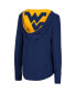 Women's Navy West Virginia Mountaineers Catalina Hoodie Long Sleeve T-Shirt