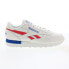 Reebok Classic Leather Mens Beige Leather Lace Up Lifestyle Sneakers Shoes 7