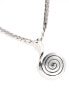 ASOS DESIGN necklace with metal round pendant in silver tone