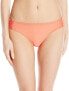 Ella Moss 262742 Women Solid Tab Side Bikini Bottom Swimwear Orange Size X-Small