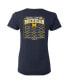 Women's Navy Michigan Wolverines College Football Playoff 2023 National Champions Gold Dust Schedule T-shirt