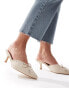 RAID Wide Fit Mimi kitten heel mules in beige