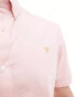 Farah brewer short sleeve shirt in pink