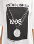 ASOS DESIGN boyfriend t-shirt with established chain graphic in white