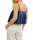 Women's Kayla Lace Trim Sleeveless Cotton Top