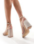 Be Mine Bridal Wink 2 heeled sandals in blush satin