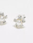 Kingsley Ryan flower & pearl stud earrings in sterling silver