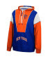 Men's Blue, Orange New York Knicks Hardwood Classics Highlight Reel Windbreaker Half-Zip Hoodie Jacket