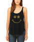 Women's Premium Rockstar Smiley Word Art Flowy Tank Top