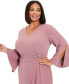 Plus Size Twisted Split-Sleeve Sheath Dress