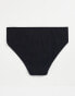 ASOS DESIGN Curve 3 pack ribbed brief in black