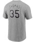 Men's Frank Thomas Gray Chicago White Sox Cooperstown Collection Name and Number T-shirt