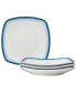 Colorscapes Layers Square Dinner Plate Set of 4, 10.75"