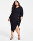 Trendy Plus Size Rib-Knit Midi Dress