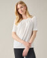 Women's Crewneck Elbow-Length-Sleeve Blouse