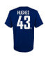 Big Boys and Girls Quinn Hughes Blue Vancouver Canucks Captain Player Name Number T-Shirt