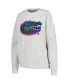 Women's Ash Florida Gators Team Effort Pullover Sweatshirt and Shorts Sleep Set