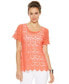 Топ Alfani Sheer Crocheted Coral