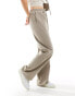 Reclaimed Vintage taupe pinstripe pull on trouser