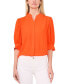 Women's 3/4-Sleeve Collared Button Down Blouse