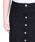 Women's Knee Length Slim Tweed Knit Skirt