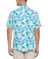 Men's Regular-Fit Tropical Parrot Print Short Sleeve Shirt