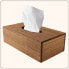 Tissue-Box-Halter Braun Rippe Holz