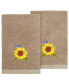 Textiles Turkish Cotton Girasol Embellished Bath Towel Set, 2 Piece