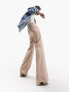 ASOS DESIGN lightweight wide leg jean in mushroom