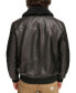 Men's Faux-Fur-Trim Faux-Leather Bomber Jacket