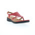 Softwalk Temara S2008-600 Womens Red Wide Synthetic Thong Sandals Shoes 6.5