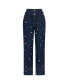 Women's Double Waist Accessory Detailed Jeans