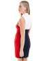 Tommy Jeans Colour Block Slim Bodycon Dress in Multi