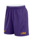 Men's White/Purple LSU Tigers Primetime Reversible Performance Shorts