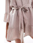 Luna bridesmaid kimono robe in pink