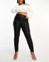 ASOS DESIGN Curve coated skinny jean in black