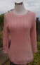 NY Collection Women's Long Sleeve Crewneck Sweater Pink M