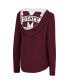 Women's Maroon Mississippi State Bulldogs Catalina Hoodie Long Sleeve T-shirt