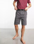 Farah lounge shorts with logo waist in charcoal marl print