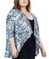 Plus Size 3/4 Length Sleeve Open Cardigan