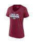 Women's Burgundy Colorado Avalanche 2022 Stanley Cup Champions Jersey Roster V-Neck T-shirt